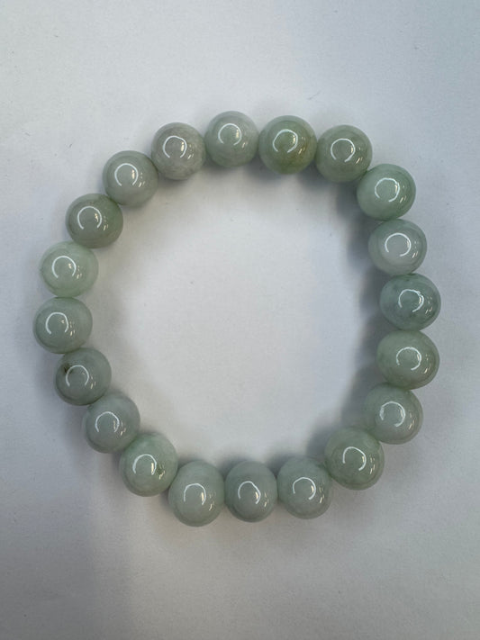 Mint Whisper Jadeite Bead Bracelet